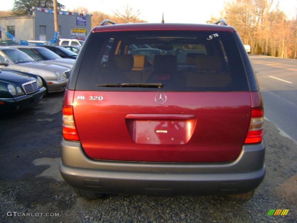 1998 ML 320 4Matic - Ruby Metallic / Sand photo #3