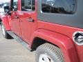 2008 Red Rock Crystal Pearl Jeep Wrangler Unlimited Sahara 4x4  photo #8