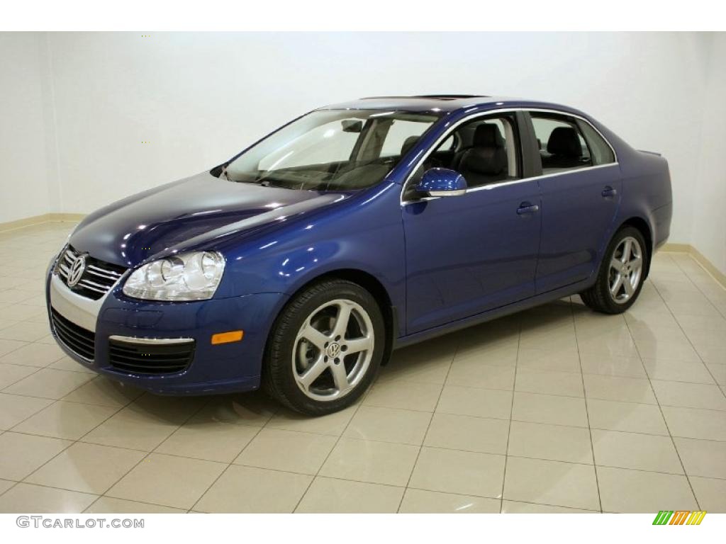 2009 Jetta TDI Sedan - Laser Blue Metallic / Anthracite photo #3