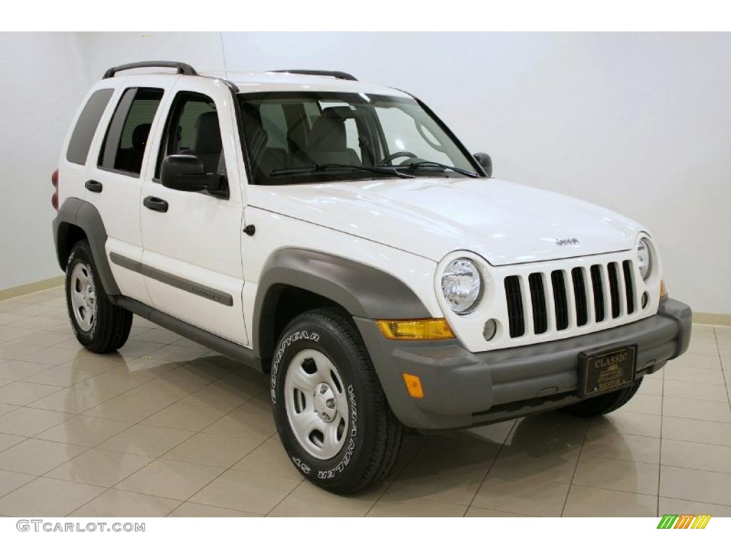 Stone White Jeep Liberty