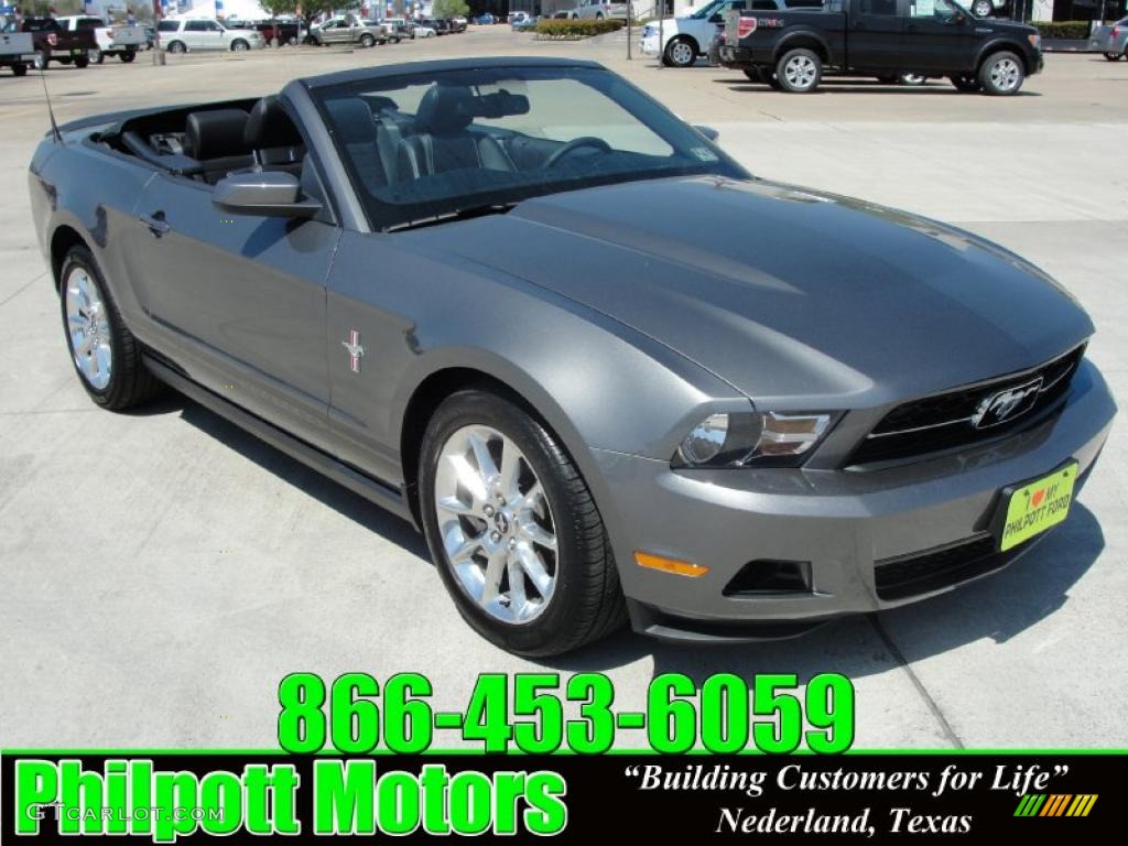 2010 Mustang V6 Premium Convertible - Sterling Grey Metallic / Charcoal Black photo #1