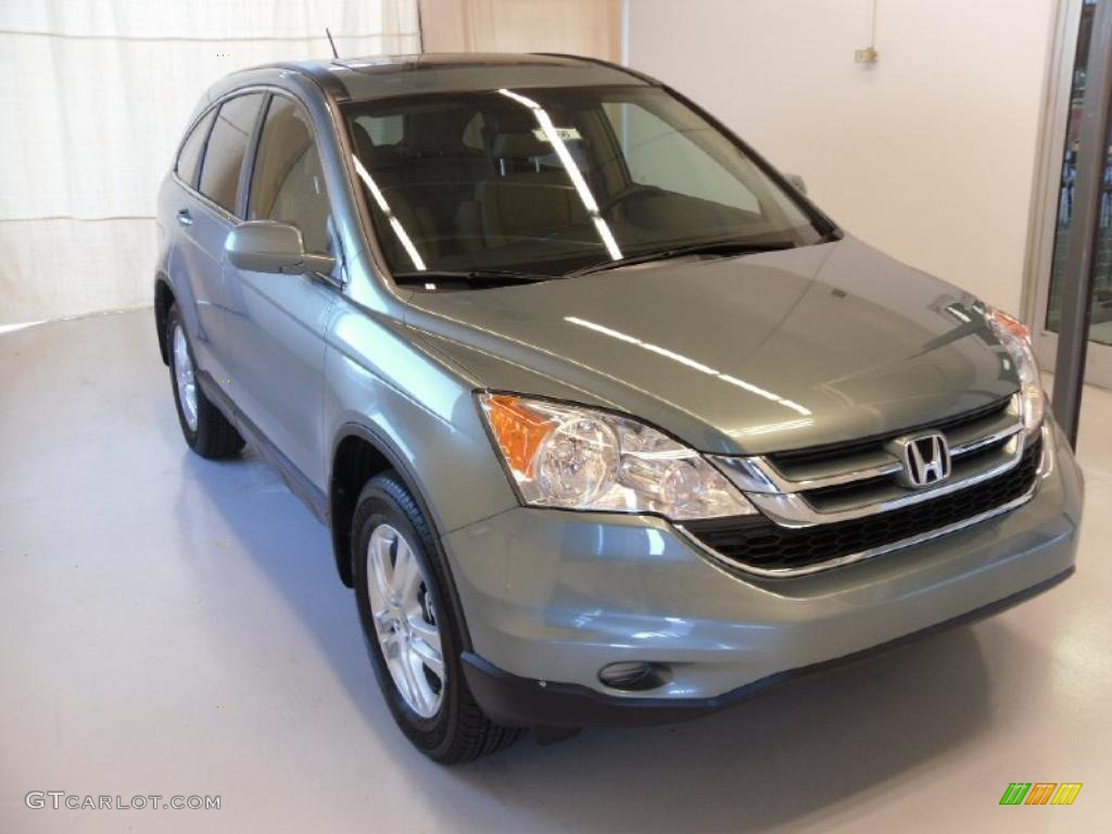 2010 CR-V EX-L - Opal Sage Metallic / Ivory photo #2