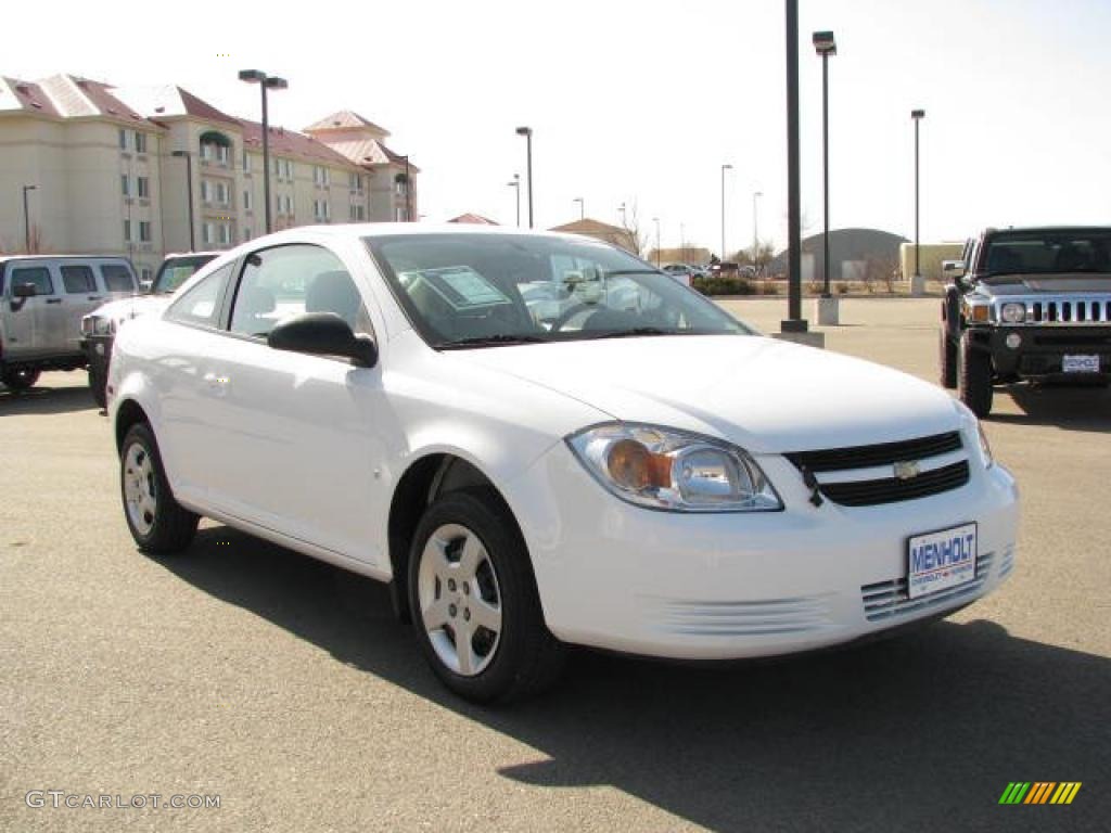 2007 Cobalt LS Coupe - Summit White / Gray photo #5