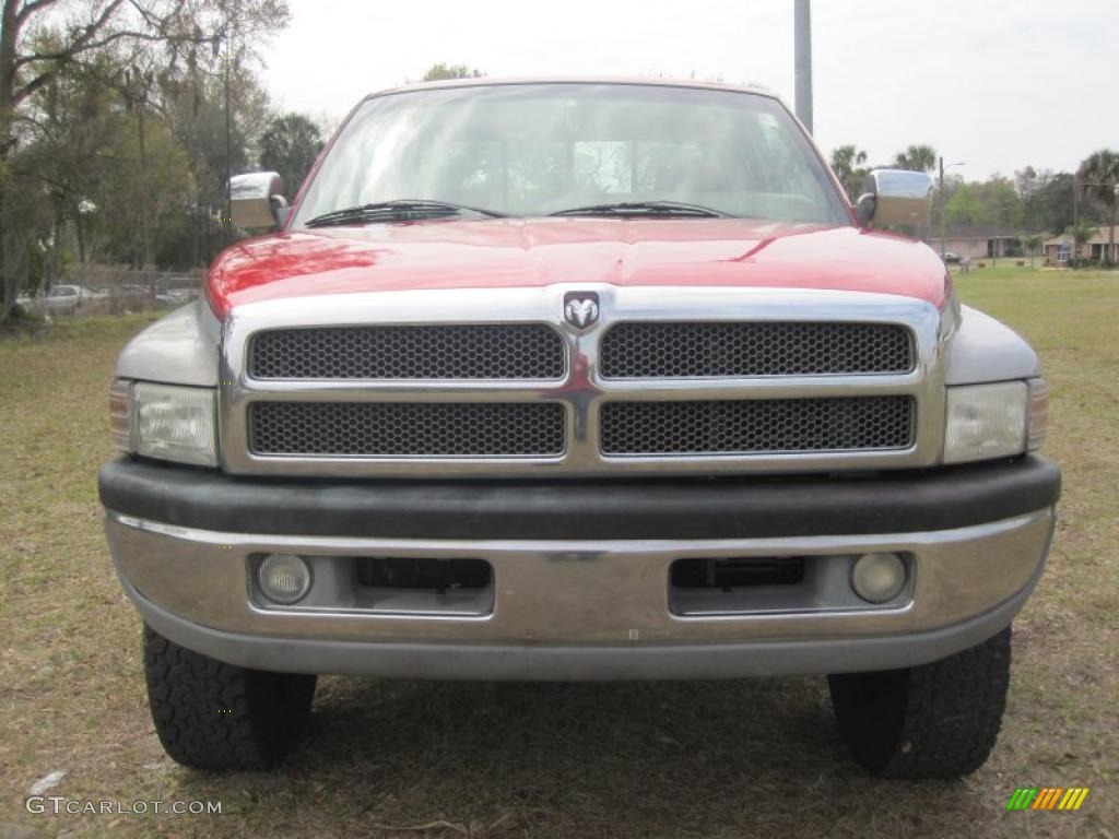 1996 Ram 2500 ST Extended Cab 4x4 - Poppy Red / Beige photo #1