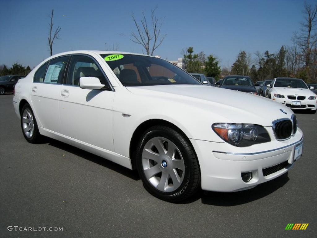 2007 7 Series 750i Sedan - Alpine White / Cream Beige photo #8