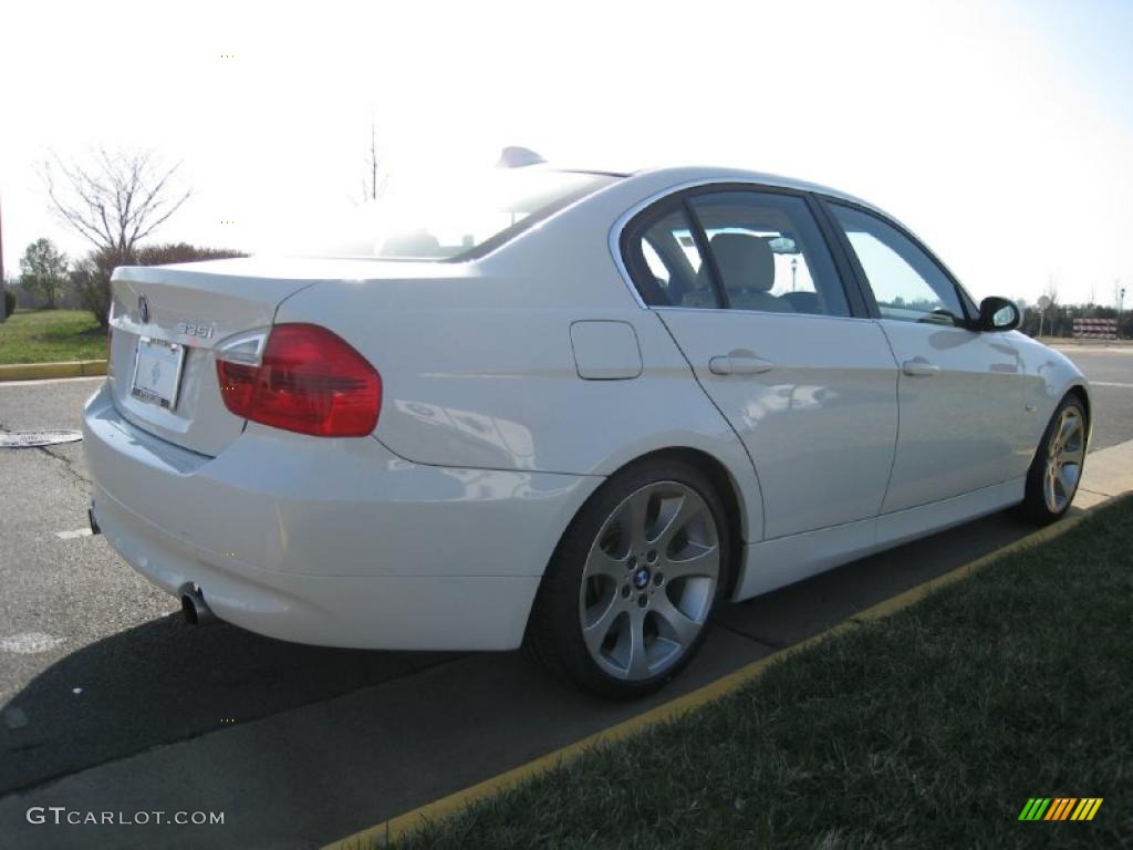 2007 3 Series 335i Sedan - Alpine White / Beige photo #6