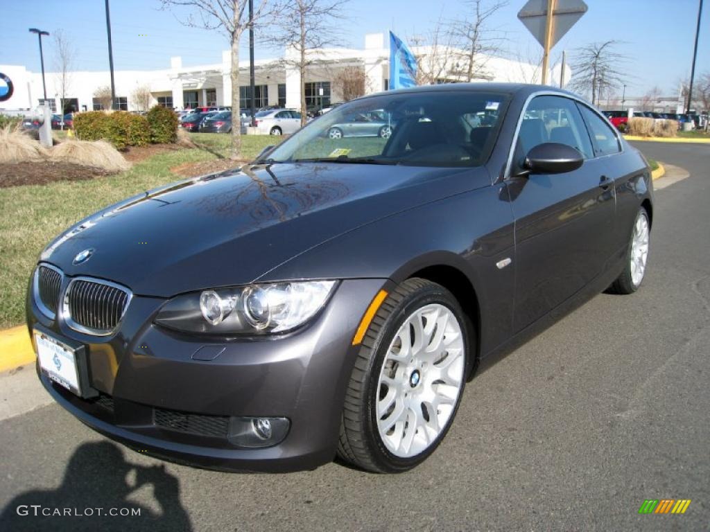 2007 3 Series 328i Coupe - Sparkling Graphite Metallic / Black photo #2