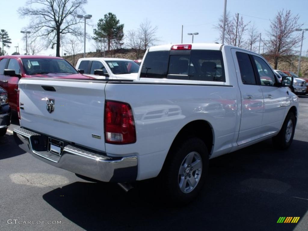 2010 Ram 1500 SLT Quad Cab - Stone White / Dark Slate/Medium Graystone photo #3