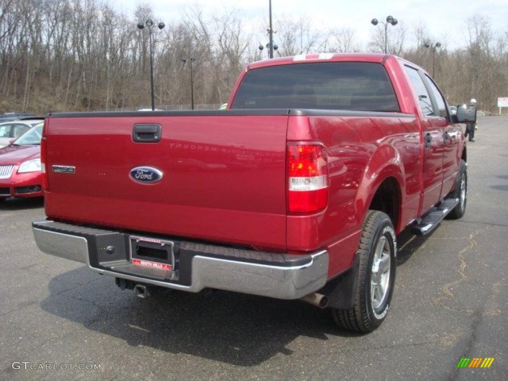 2007 F150 XLT SuperCrew 4x4 - Redfire Metallic / Medium/Dark Flint photo #4