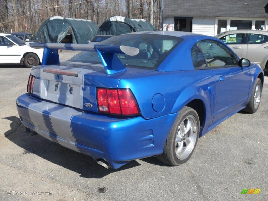 2000 Mustang V6 Coupe - Bright Atlantic Blue Metallic / Dark Charcoal photo #5