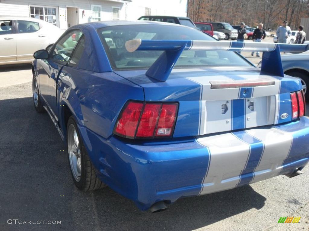 2000 Mustang V6 Coupe - Bright Atlantic Blue Metallic / Dark Charcoal photo #7