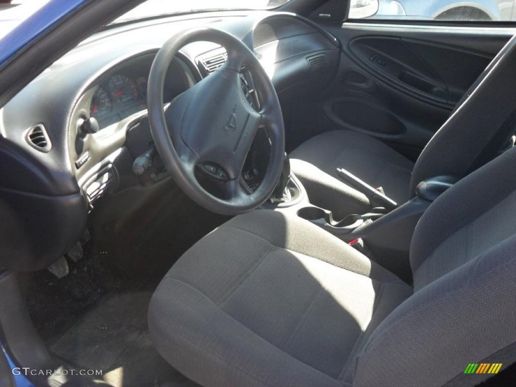 2000 Mustang V6 Coupe - Bright Atlantic Blue Metallic / Dark Charcoal photo #9