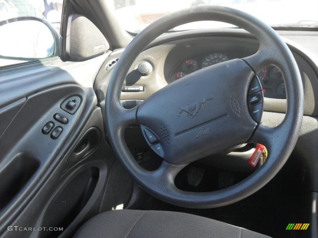 2000 Mustang V6 Coupe - Bright Atlantic Blue Metallic / Dark Charcoal photo #14
