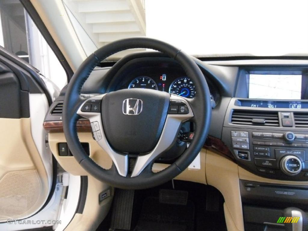 2010 Accord Crosstour EX-L 4WD - White Diamond Pearl / Ivory photo #20