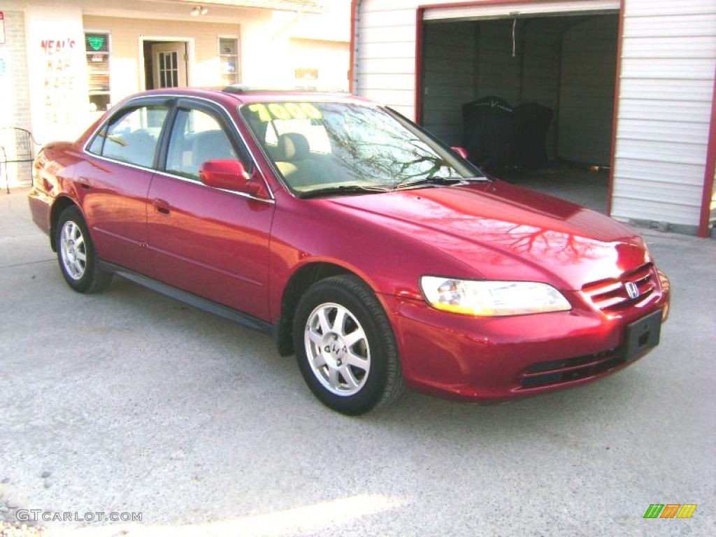 2002 Accord SE Sedan - Firepepper Red Pearl / Ivory photo #1