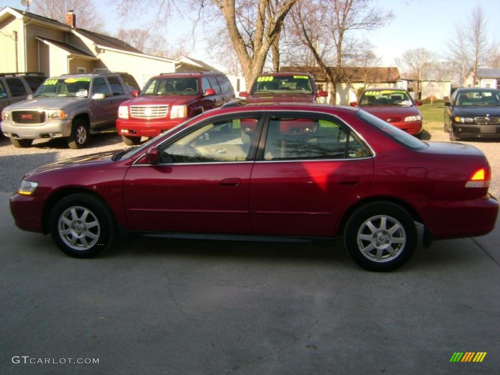 2002 Accord SE Sedan - Firepepper Red Pearl / Ivory photo #10