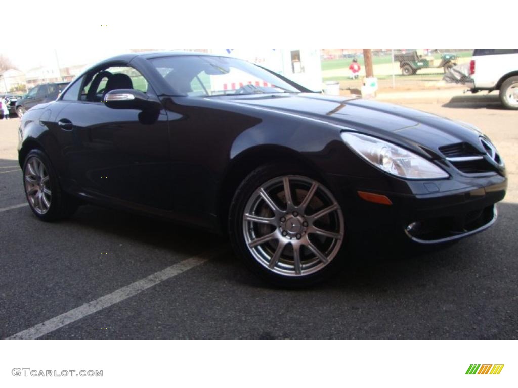 2006 SLK 350 Roadster - Black / Black photo #2