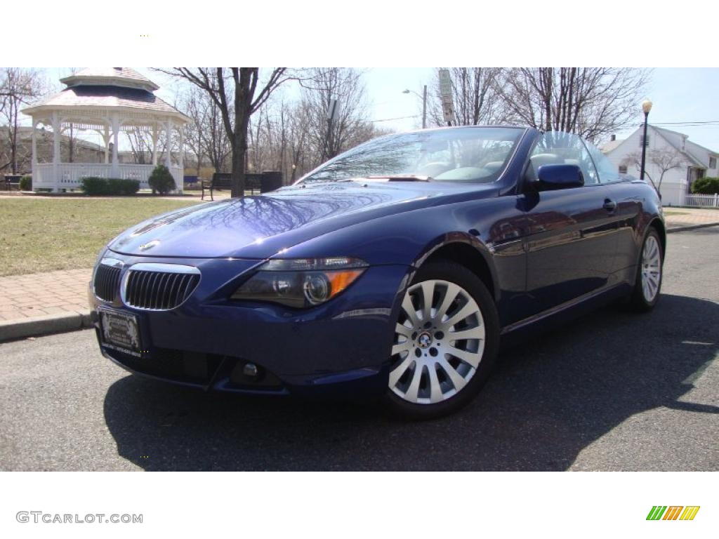 2005 6 Series 645i Convertible - Mystic Blue Metallic / Black photo #1