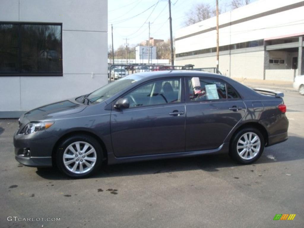 2002 ECHO Sedan - Black Sand Pearl / Shadow Gray photo #1