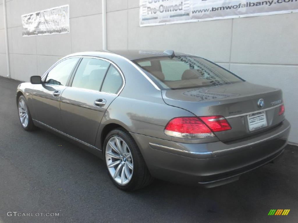 2008 7 Series 750Li Sedan - Sterling Grey Metallic / Beige photo #3