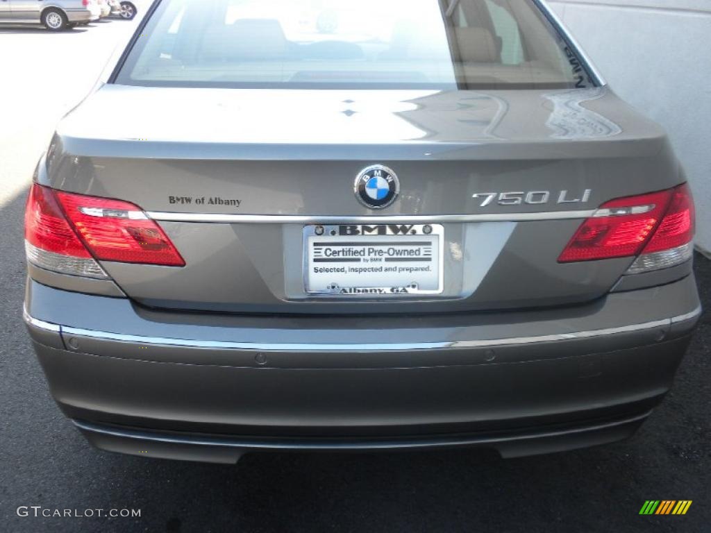 2008 7 Series 750Li Sedan - Sterling Grey Metallic / Beige photo #4