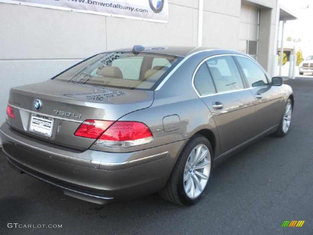 2008 7 Series 750Li Sedan - Sterling Grey Metallic / Beige photo #22