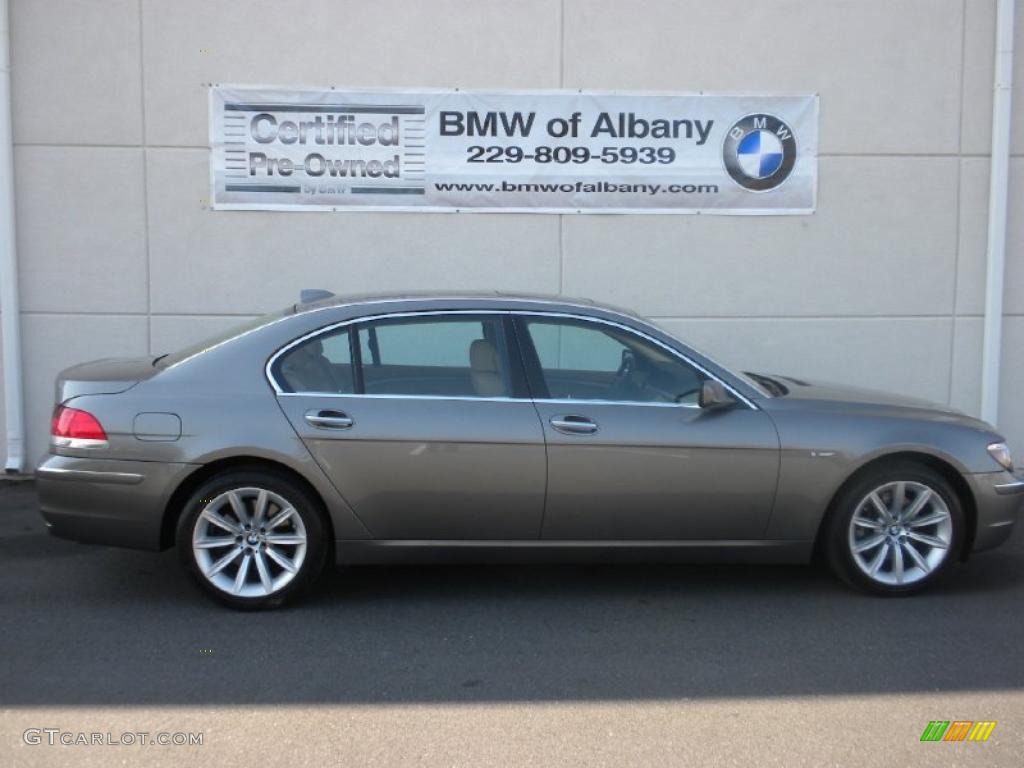 2008 7 Series 750Li Sedan - Sterling Grey Metallic / Beige photo #23