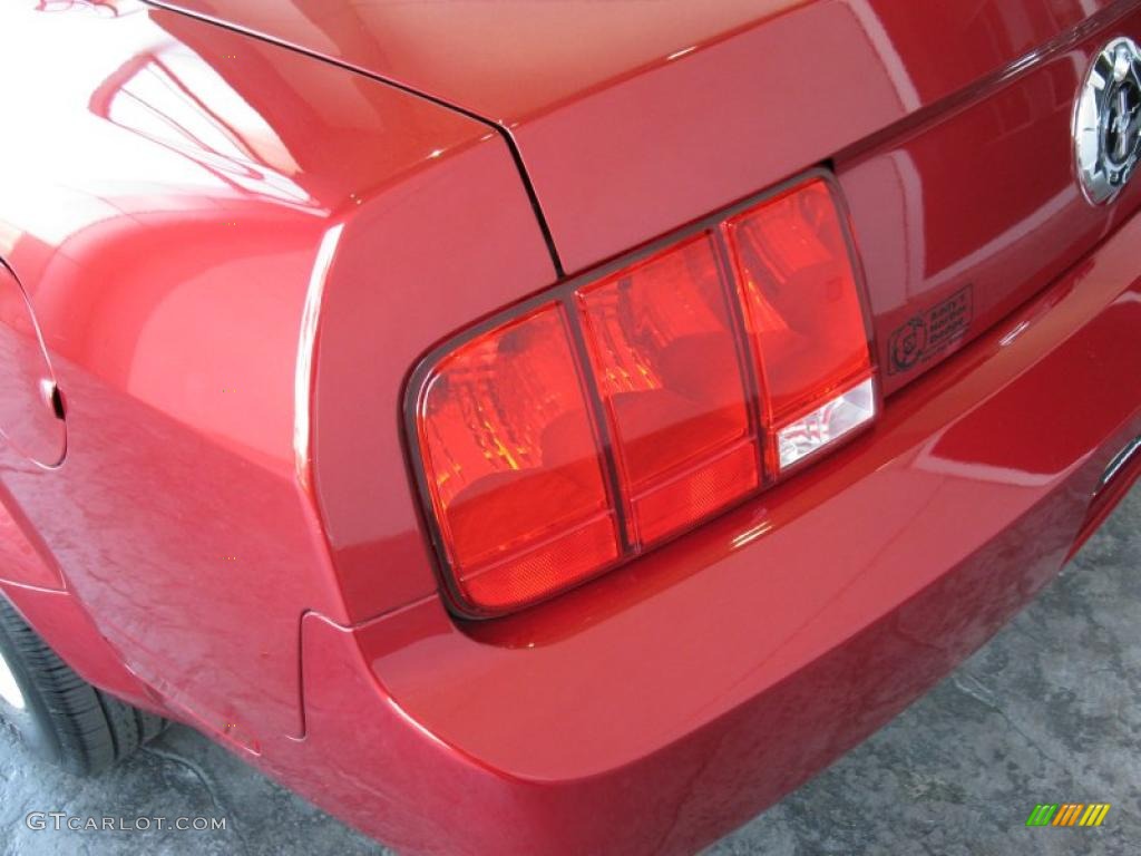 2007 Mustang V6 Deluxe Coupe - Redfire Metallic / Dark Charcoal photo #7