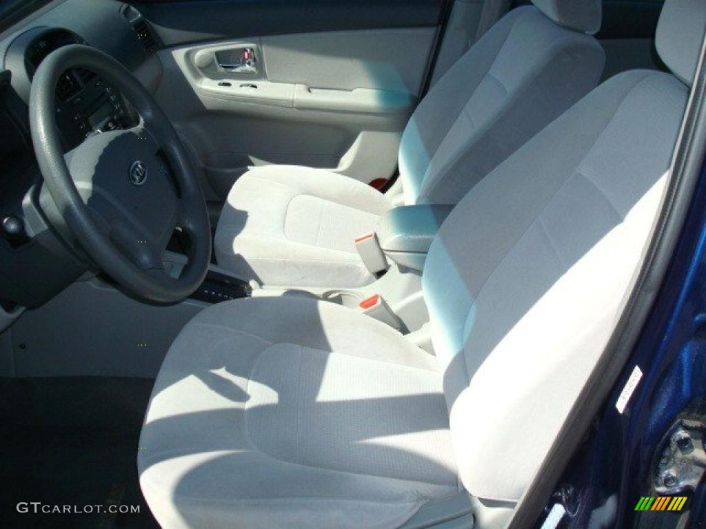 2008 Spectra EX Sedan - Deep Ocean Blue / Gray photo #9