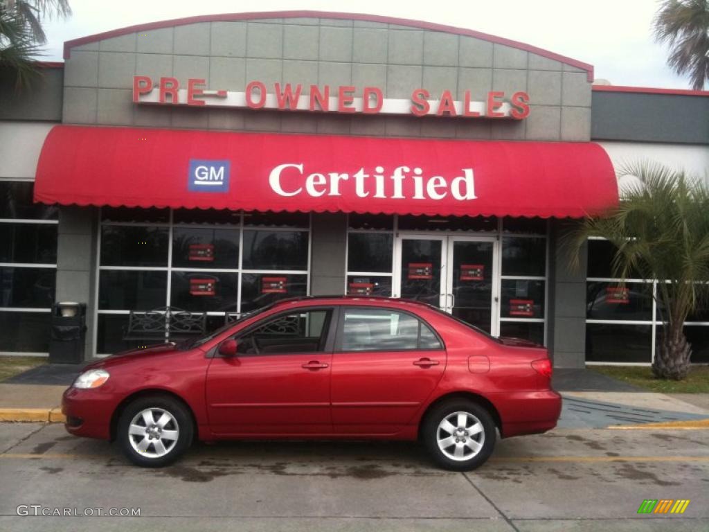 2005 Corolla LE - Impulse Red / Light Gray photo #1