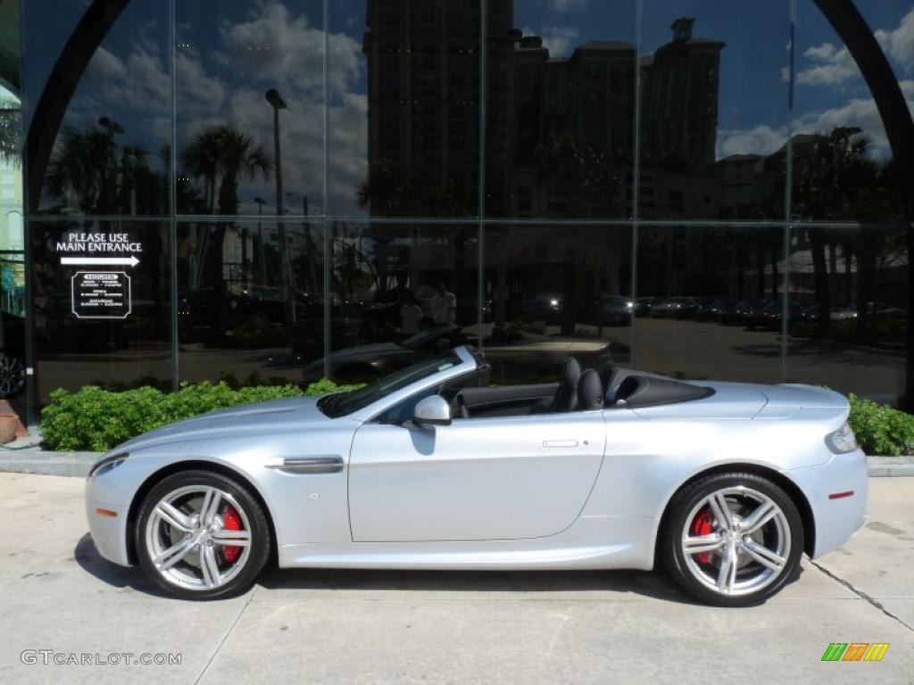 2010 V8 Vantage Roadster - Lightning Silver / Obsidian Black photo #3