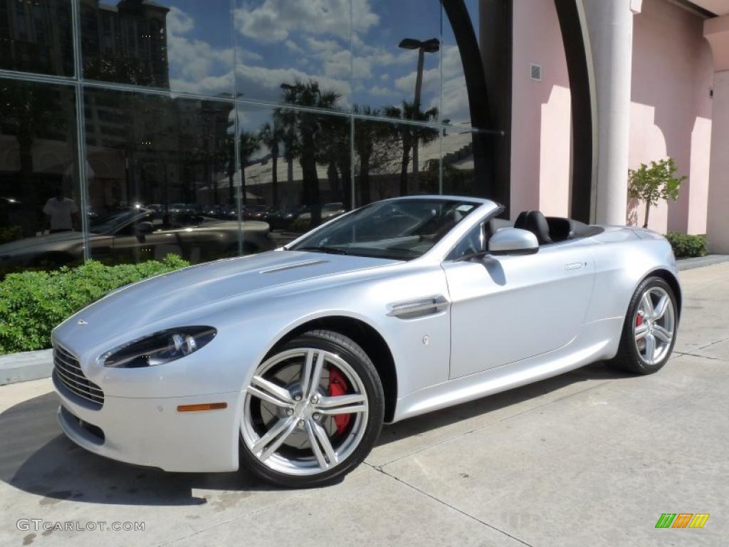2010 V8 Vantage Roadster - Lightning Silver / Obsidian Black photo #11