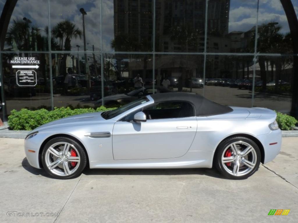 2010 V8 Vantage Roadster - Lightning Silver / Obsidian Black photo #13