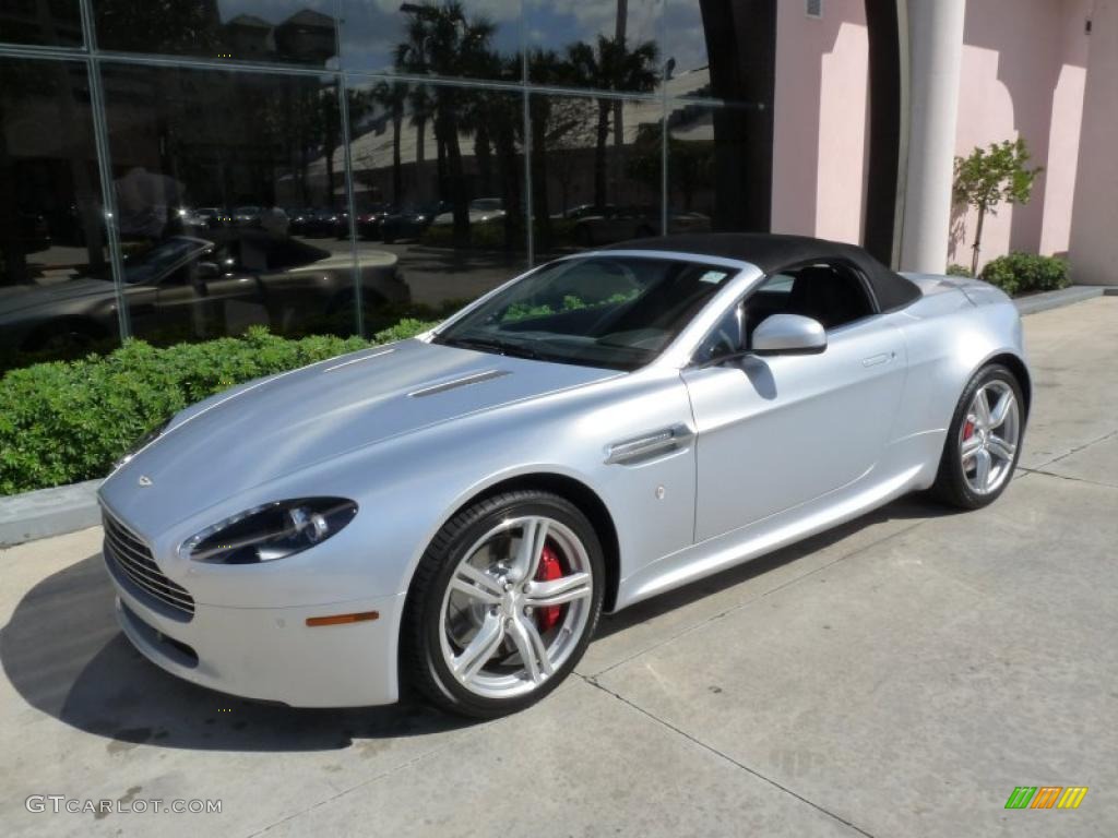 2010 V8 Vantage Roadster - Lightning Silver / Obsidian Black photo #15