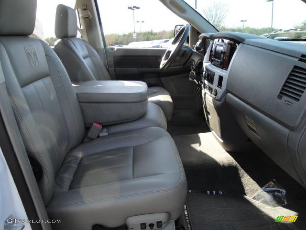 2008 Ram 3500 Laramie Quad Cab 4x4 Dually - Bright White / Medium Slate Gray photo #19