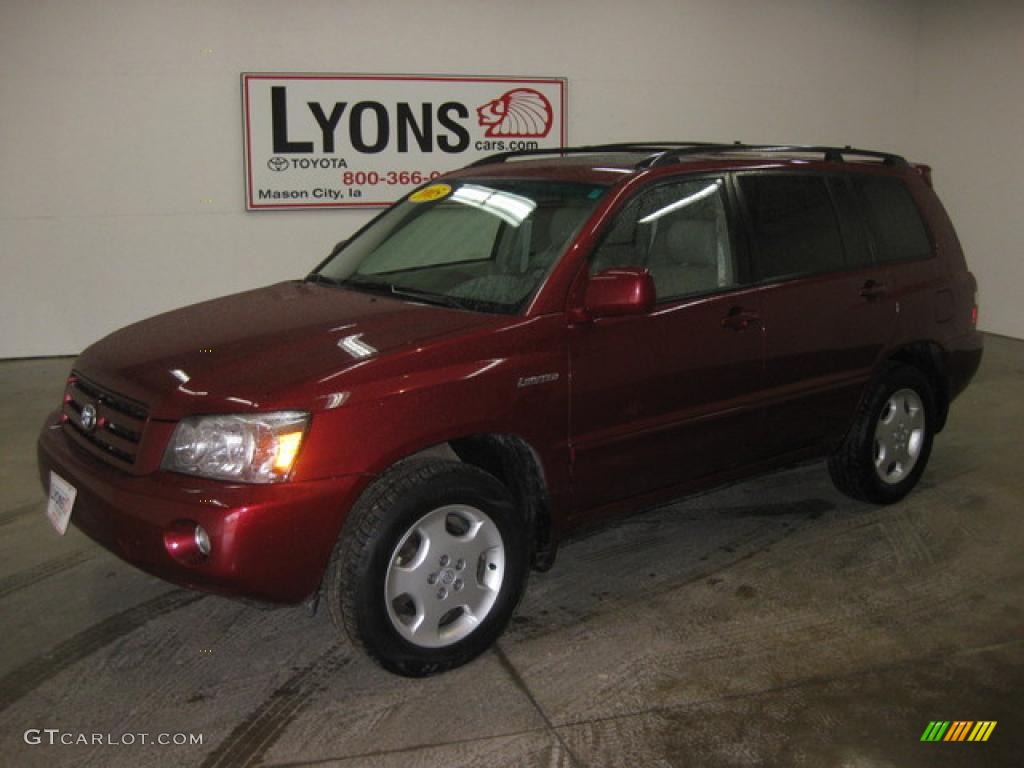 2005 Highlander Limited 4WD - Salsa Red Pearl / Ivory photo #1