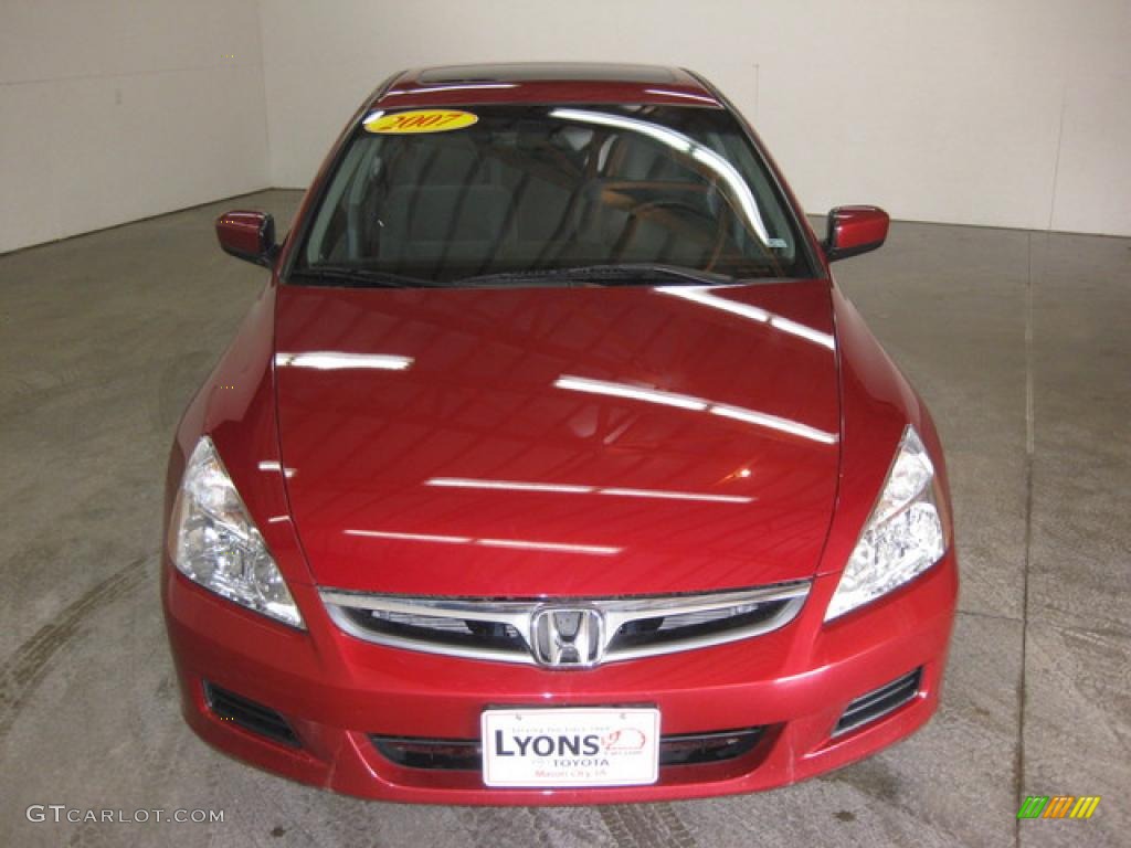2007 Accord EX Sedan - Moroccan Red Pearl / Gray photo #2