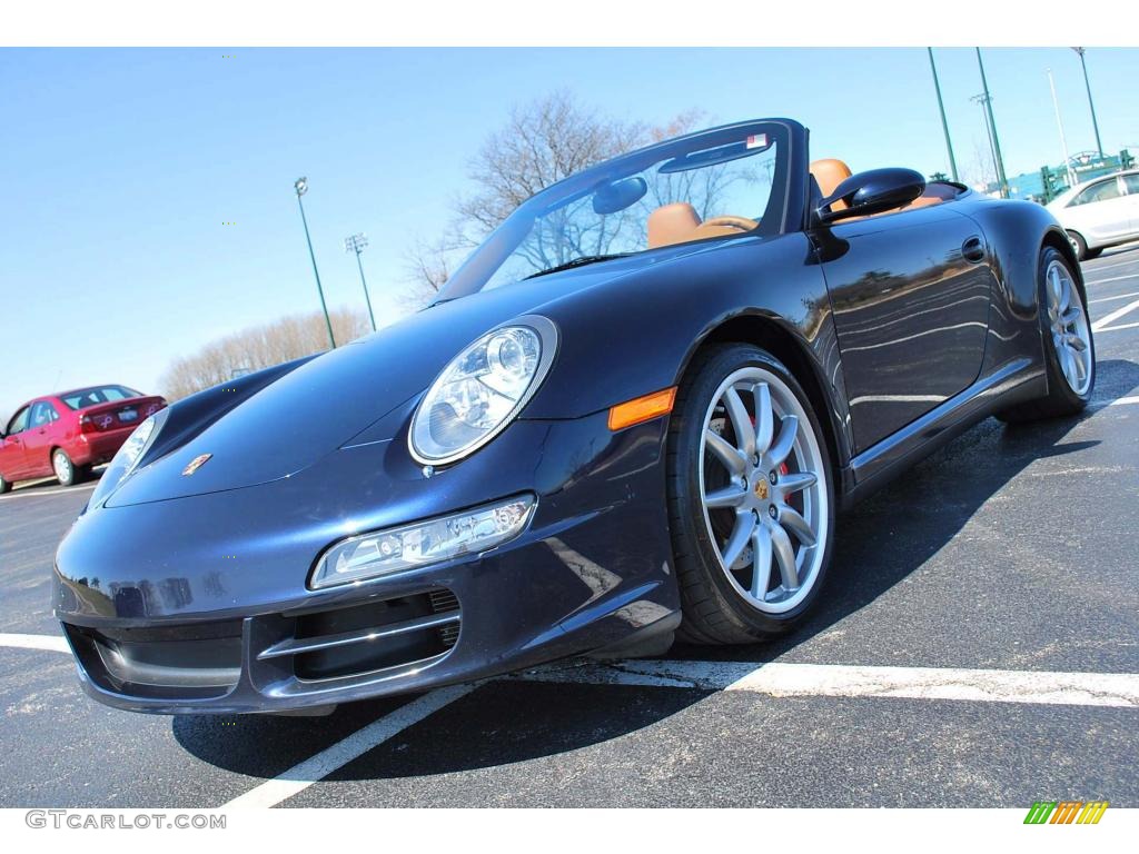 2008 911 Carrera 4S Cabriolet - Midnight Blue Metallic / Natural Brown photo #3