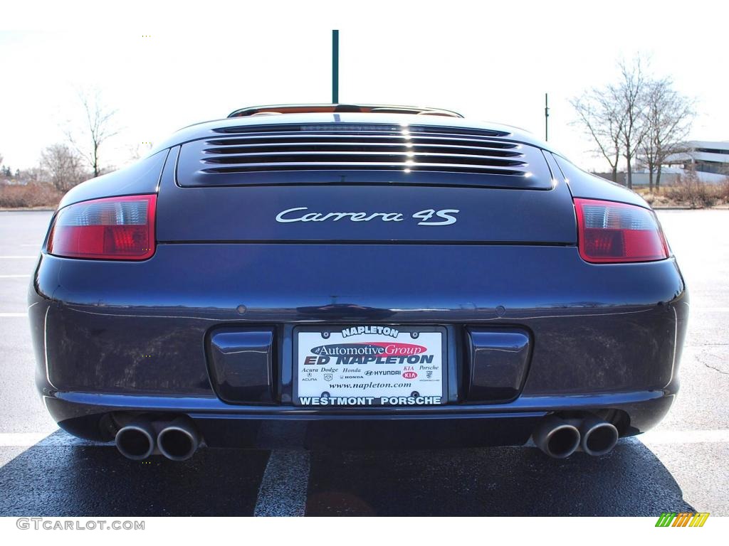 2008 911 Carrera 4S Cabriolet - Midnight Blue Metallic / Natural Brown photo #7