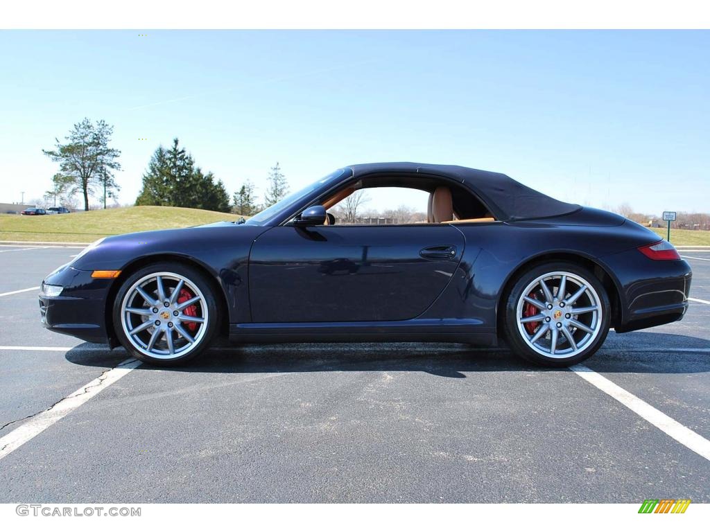 2008 911 Carrera 4S Cabriolet - Midnight Blue Metallic / Natural Brown photo #17