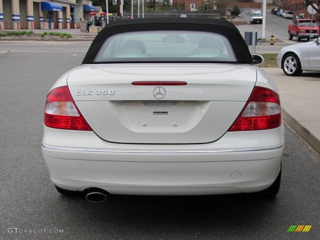 2009 CLK 350 Cabriolet - Arctic White / Stone photo #4