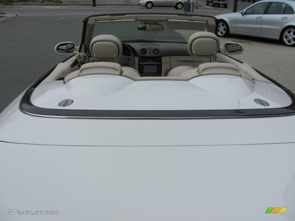 2009 CLK 350 Cabriolet - Arctic White / Stone photo #17