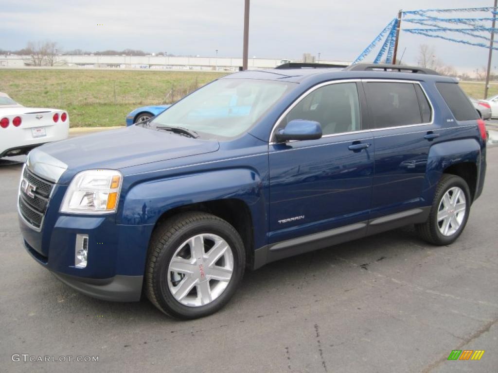 2010 Terrain SLE - Atlantic Blue Metallic / Light Titanium photo #1