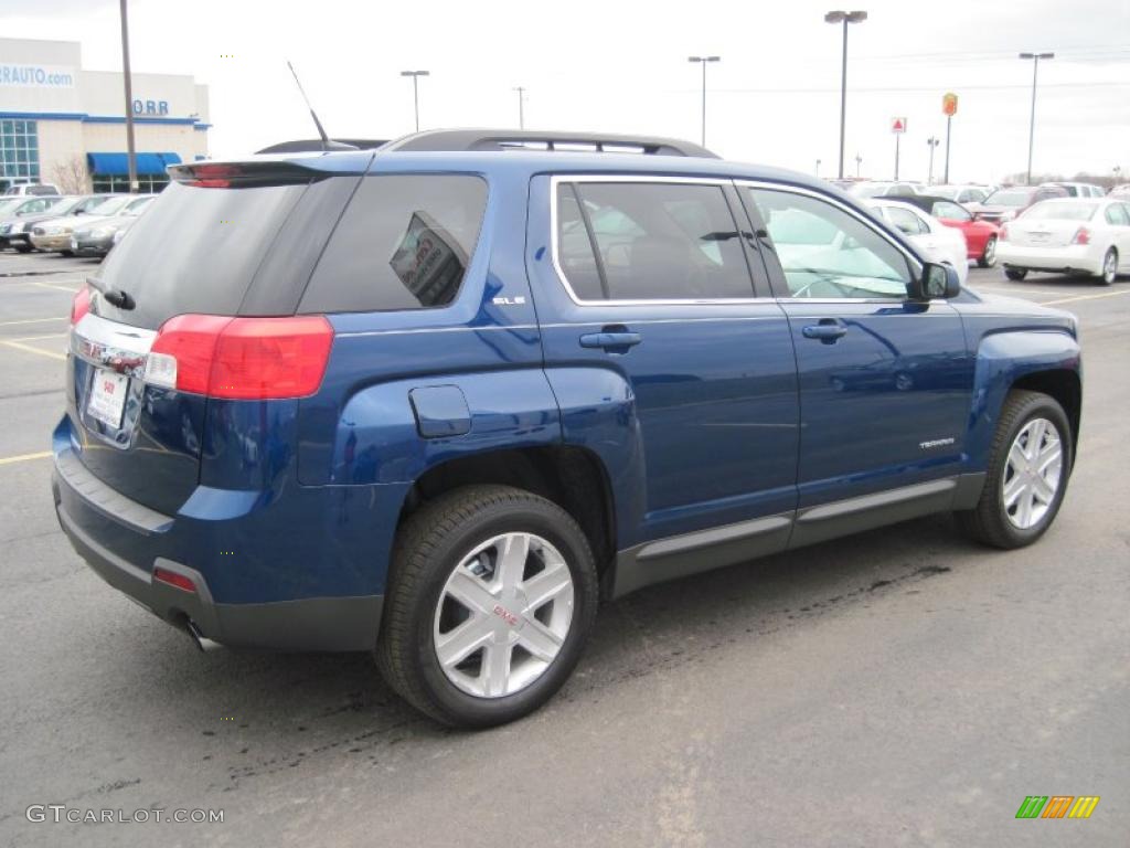 2010 Terrain SLE - Atlantic Blue Metallic / Light Titanium photo #4