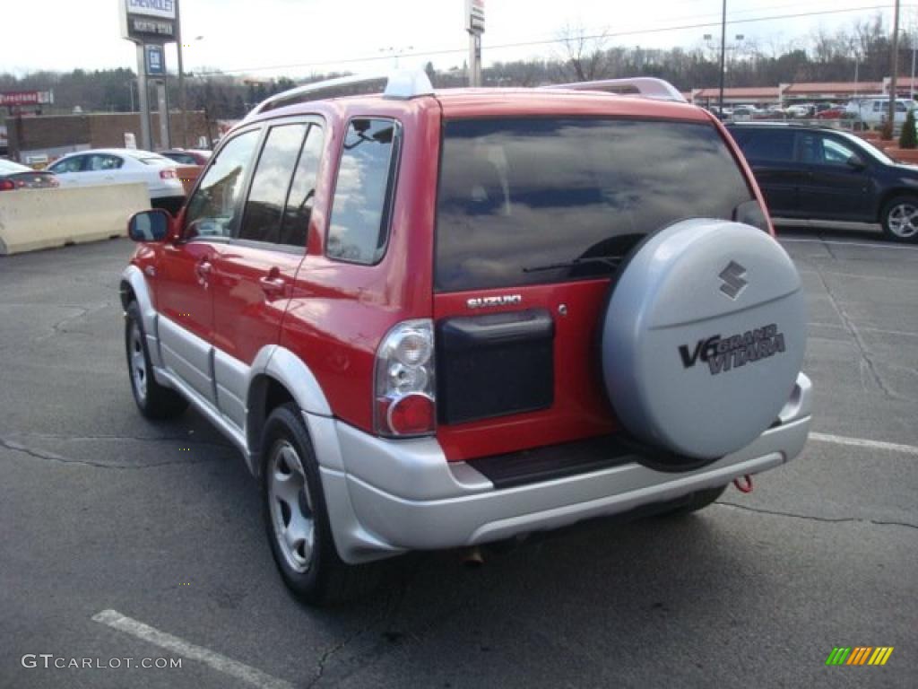 2005 Grand Vitara LX - Racy Red / Gray photo #5