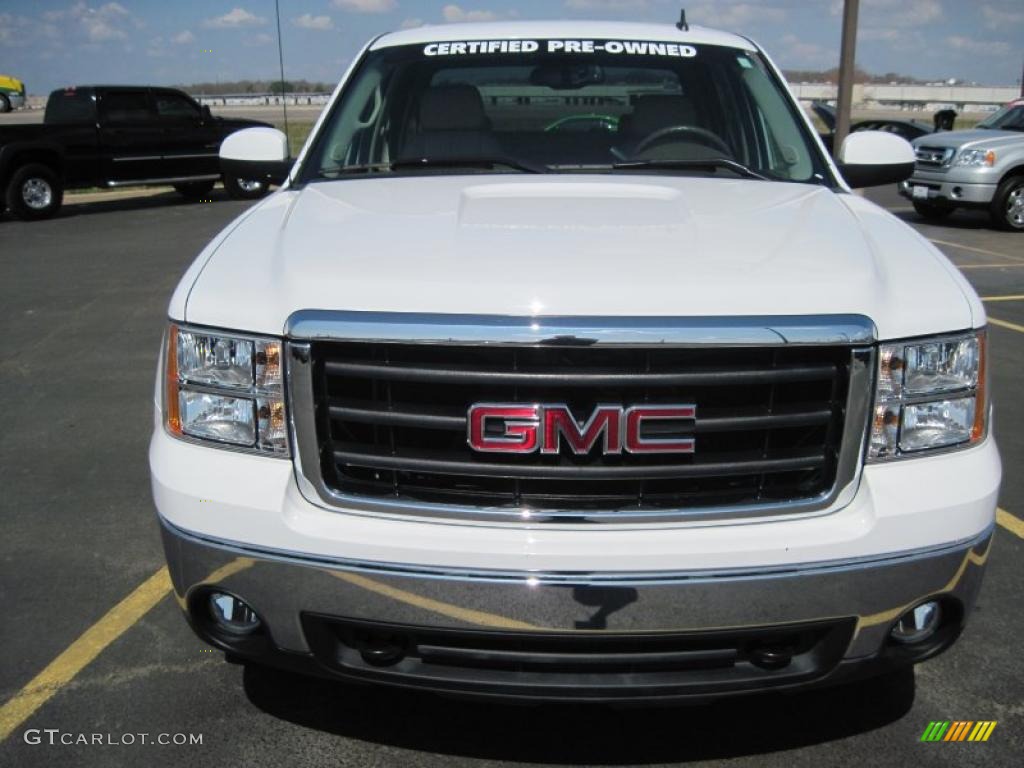 2008 Sierra 1500 SLT Crew Cab 4x4 - Summit White / Light Cashmere photo #2