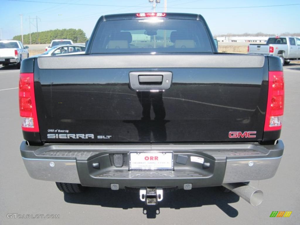 2010 Sierra 2500HD SLT Crew Cab 4x4 - Onyx Black / Light Cashmere photo #5