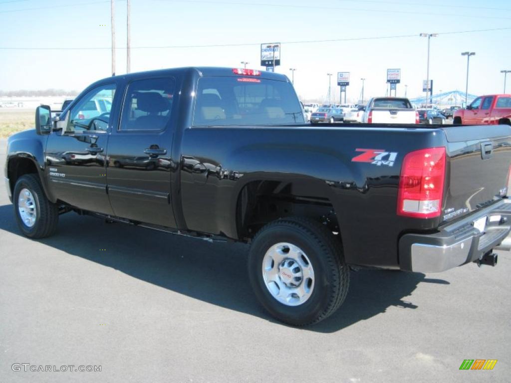 2010 Sierra 2500HD SLT Crew Cab 4x4 - Onyx Black / Light Cashmere photo #6