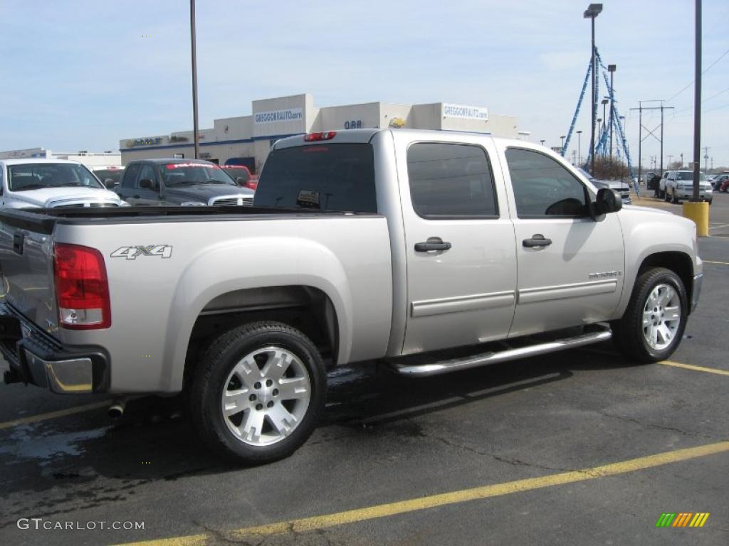 2008 Sierra 1500 SLE Crew Cab 4x4 - Silver Birch Metallic / Ebony photo #13