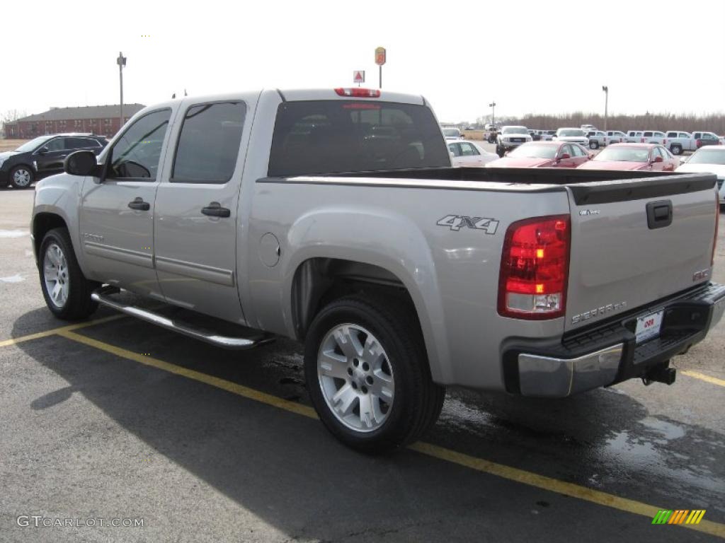 2008 Sierra 1500 SLE Crew Cab 4x4 - Silver Birch Metallic / Ebony photo #15